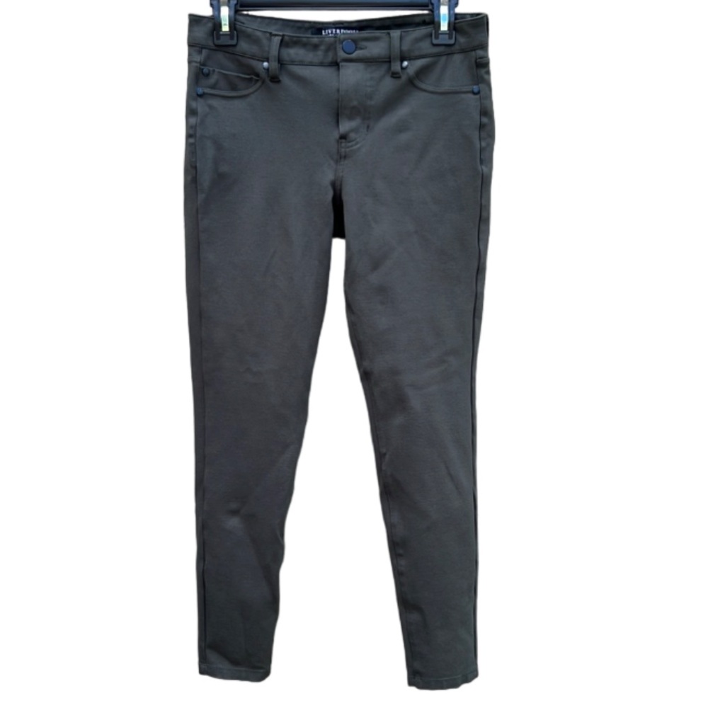 Liverpool Los Angeles Peat Green Stretchy Skinny Pants Size 4 Cropped